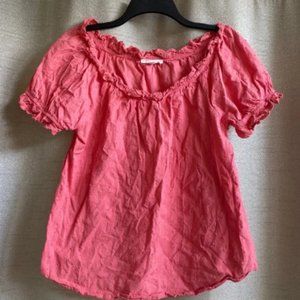 Womens Coral short sleeve top